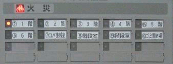 受信機での警戒区域表示例